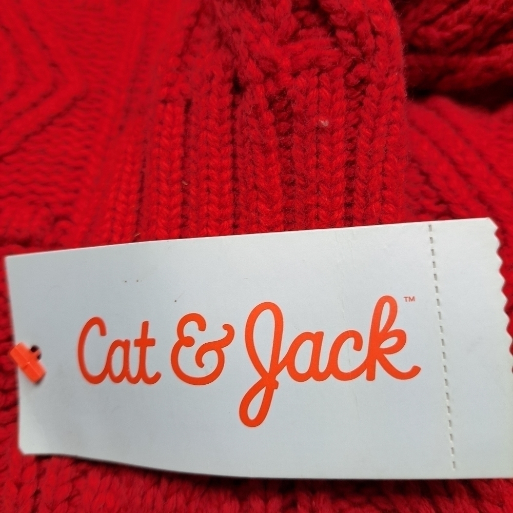 NWT Cat & Jack Boy's Red Shawl Collar Sweater Size 18M - Picture 4 of 6